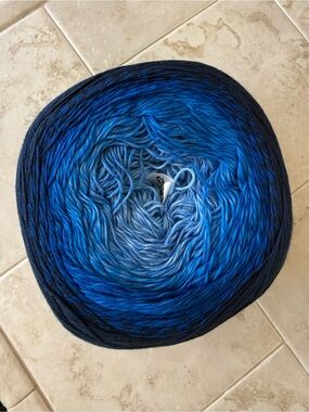 Yarn Art Rosegarden Deep Blue Gradient Yarn Cake - Home Accents
